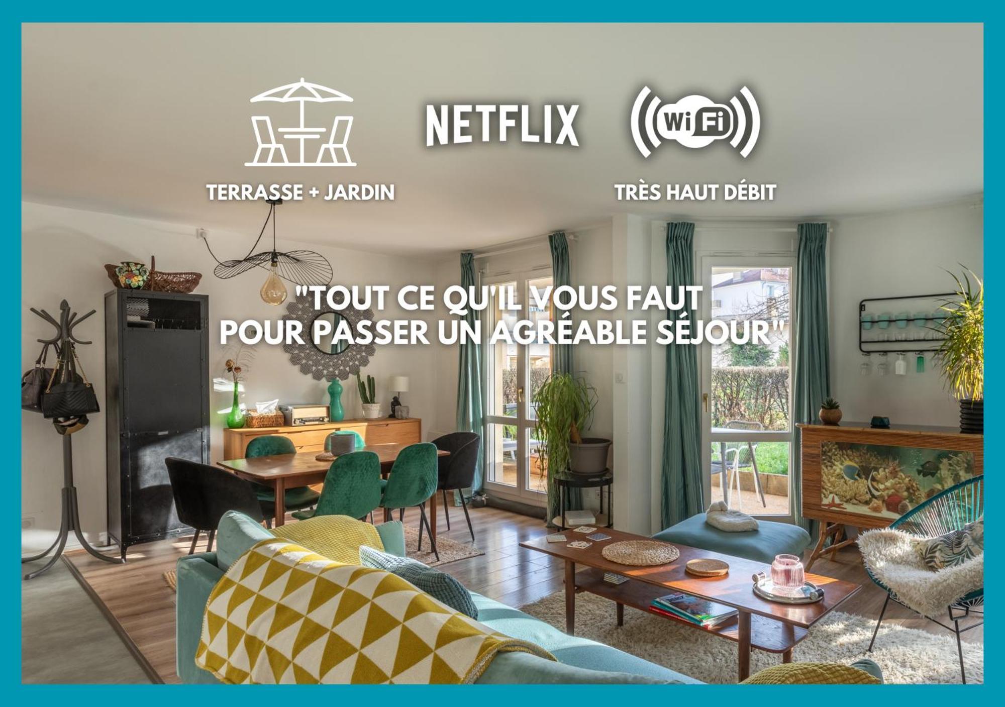 T3 Calme - Ideal Famille & Pros - Parking - Jardin - Wifi - Netflix Besancon Luaran gambar